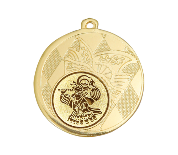 Karnevals Medaille D121 - 50 mm / Gold