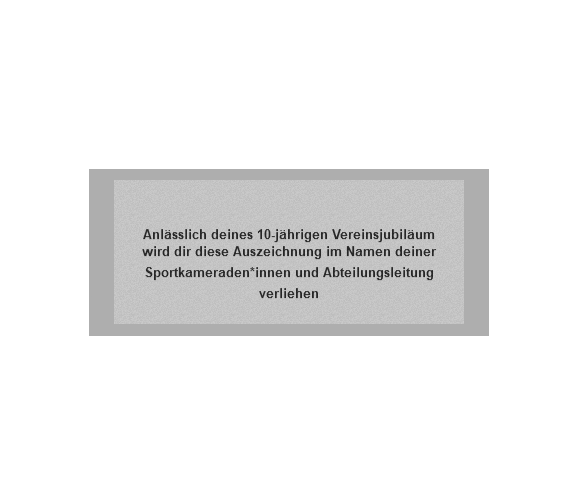 Gravurschild Silber selbstklebend - Silber / 60 x 25 mm