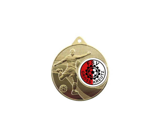 Medaille Fußball 396 Ø 50 mm - Gold / 50 mm
