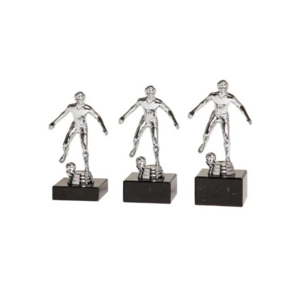 Fußballfigur A450 - Silber Schwarz / 16.5 cm