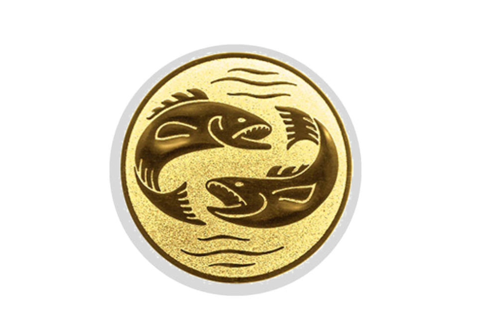 Glas Pokal 8805 blau Schild & Emblem - Silber Blau / 20 cm