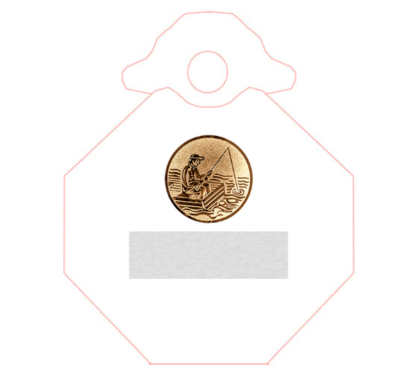 Glasmedaille 6736x Ø 85mm - Klar/Gold / Ø 85 mm