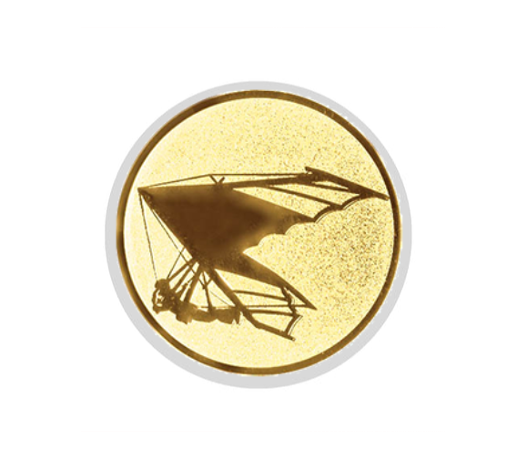 Glas Pokal 8805 blau Schild & Emblem - Silber Blau / 20 cm