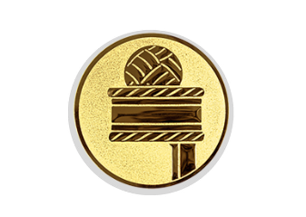 Glas Pokal 8805 blau Schild & Emblem - Silber Blau / 16 cm