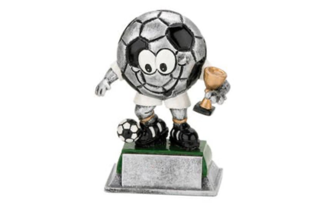 Kinder Fußball Pokal FG 751 - Silber Bunt / 12 x 8.5 cm