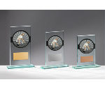 Glas Pokal Petanque Mann FG027 - 19 cm / Transparent Schwarz