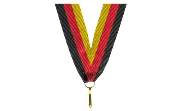 10er Pack Bänder Breite 22 mm / Länge ca. 400 mm - Schwarz/Rot/Gold / 22x400mm