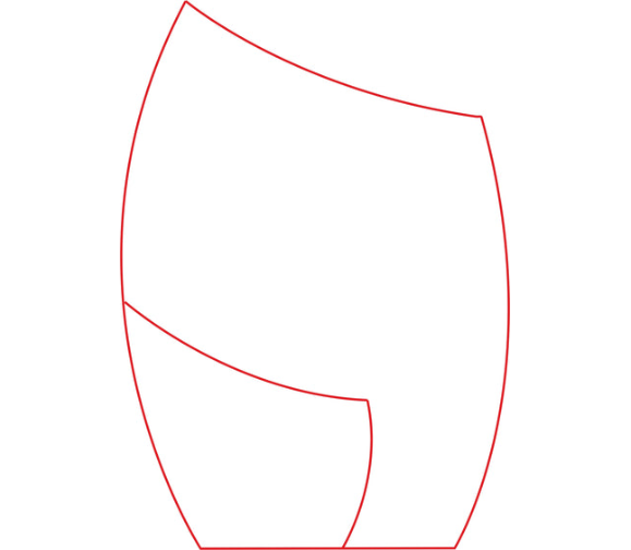 Glas Pokal Blau 8808-L - Transparent Blau / 20.5 cm / Laser-Gravur