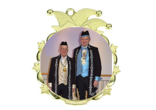 Karnevals Medaille D53 - Gold / 65x70mm