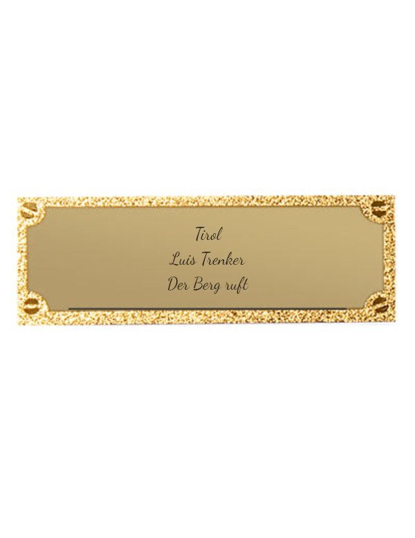 Gravurschild edel in Gold - Gold / 50 x 18 mm