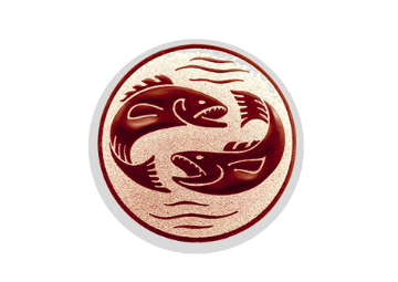 Glastrophäe 136-4 Schild & Emblem - 22 cm / Blau