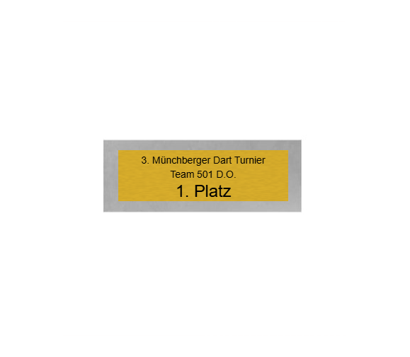 Dart Pokal PFS_009 - 22.5 cm / Silber Mehrfarbig