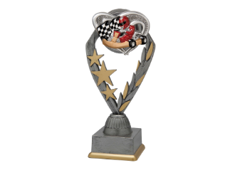 Kart Pokal PFS_029 - 22.5 cm / Silber Mehrfarbig