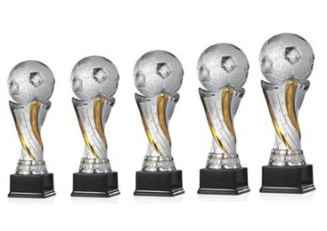 Fußball Pokal 85-3 - Silber Gold / 32 cm