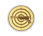 Glastrophäe 136-0 Schild & Emblem (B-Ware) - Blau Spiegelglas / 18 cm