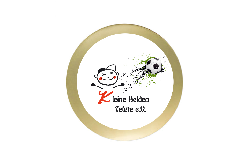 Fussballpokal 3939 - Altgold / 17 cm