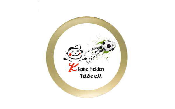 Fussballpokal 3939 - Altgold / 17 cm