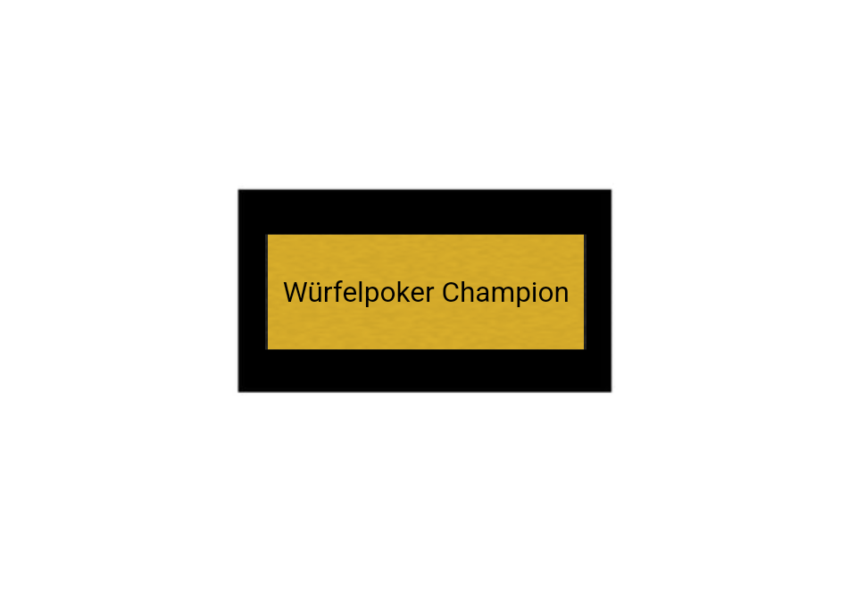 Würfel Trophäe KS418 - 12 cm / Schwarz
