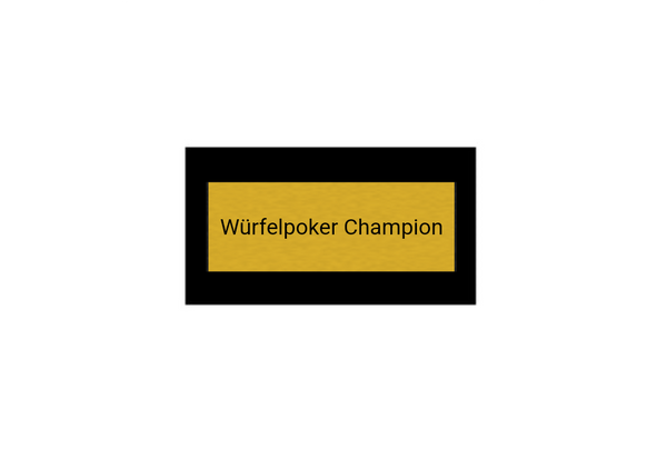 Würfel Trophäe KS418 - 12 cm / Schwarz
