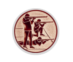 Glas Pokal 8805 blau Schild & Emblem - Silber Blau / 16 cm