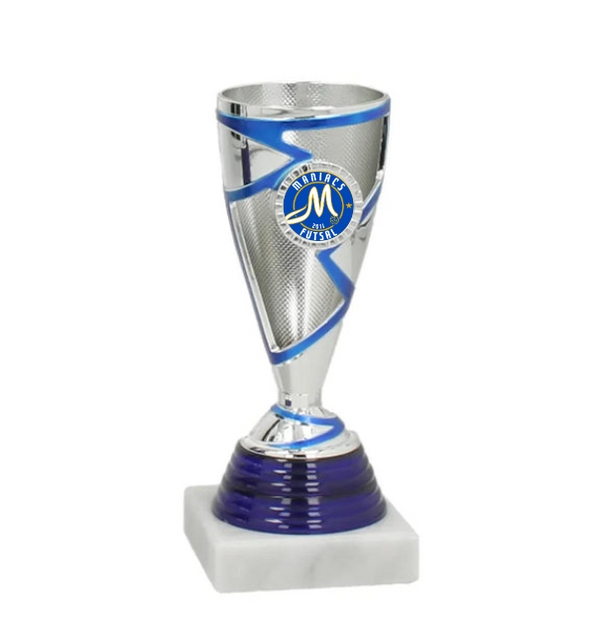 Pokal Serie TRS231 - Silber Blau / 16.3 cm
