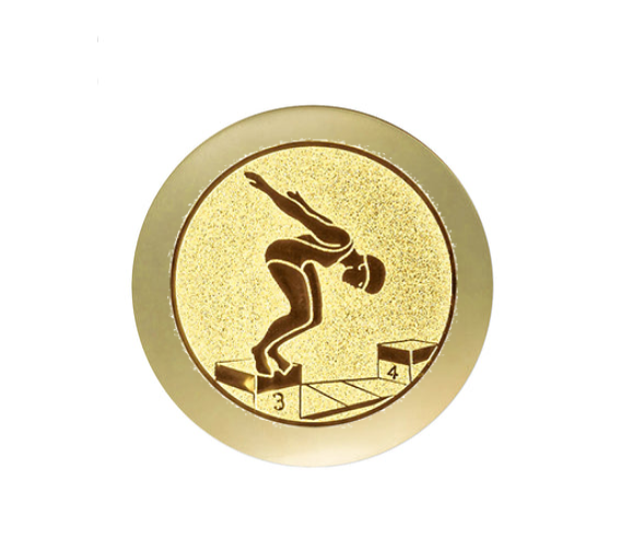 Glastrophäe 136-4 Schild & Emblem - 18 cm / Blau