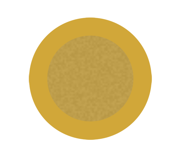 Aluminium-Emblem - 50 mm / Gold/Alu