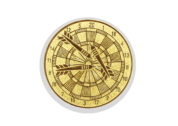 Glas Ständer W19x Schild & Emblem - 21.5 cm / Auswahl Rot