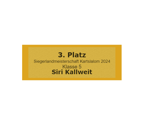 Gravurschild Gold selbstklebend - Gold / 70 x 25 mm