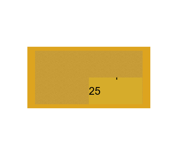 Gravurschild Gold selbstklebend - Gold / 50 x 25 mm