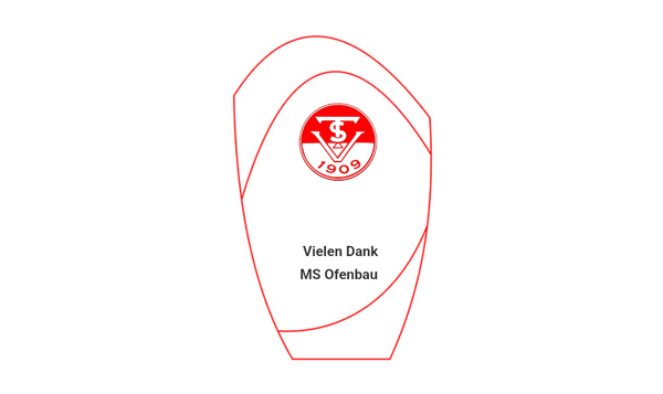 Glas Pokal Rot W55-L - Rot/Transparent / 18.5 cm