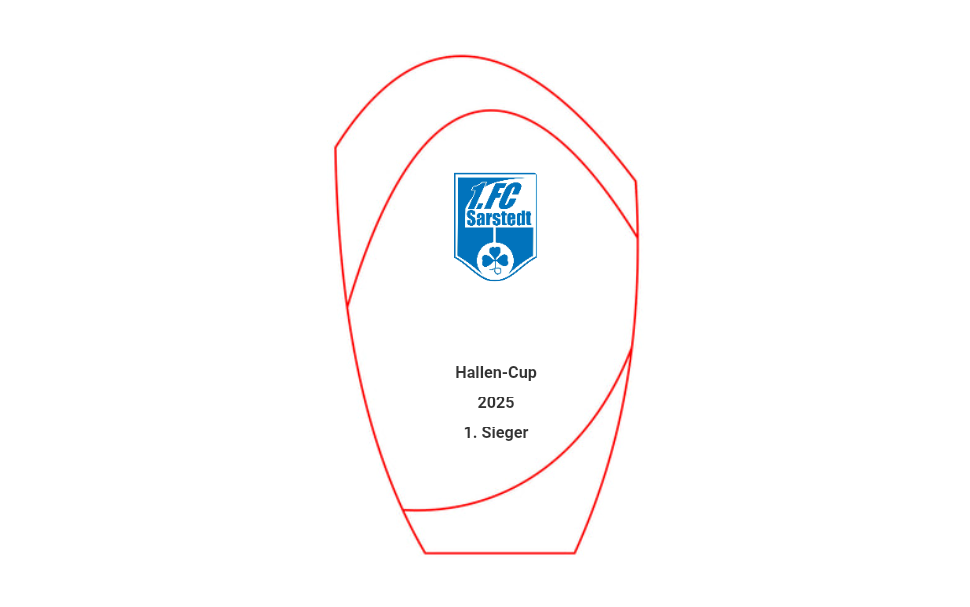 Glas Pokal Blau W55-L - Blau/Transparent / 20.5 cm