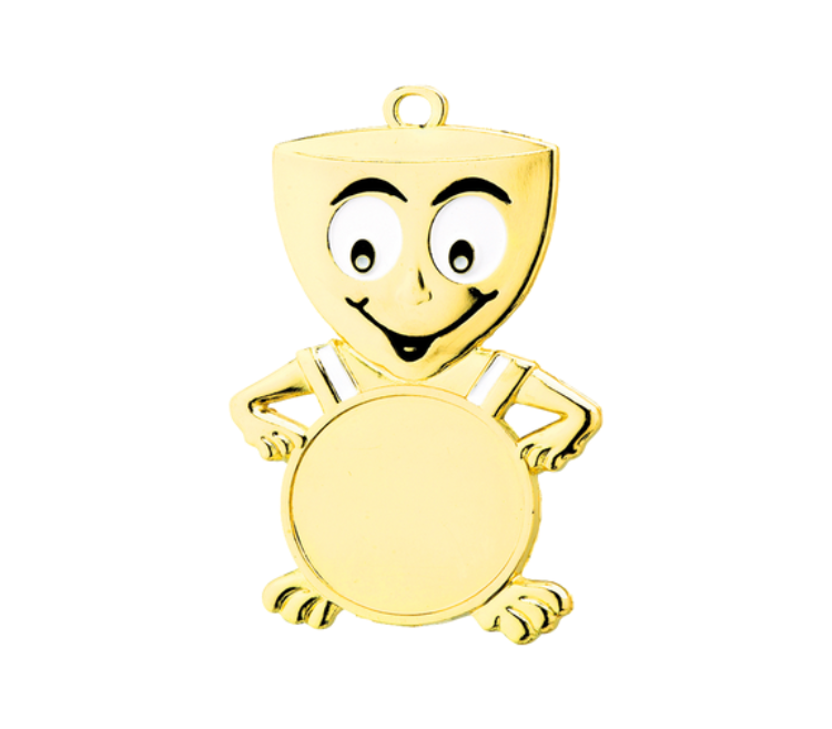 Kindermedaille Kid - Gold / 62x32x3 mm