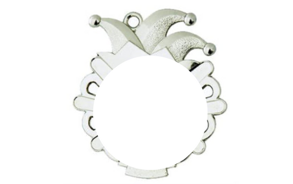 Karnevals Medaille D54-S - Silber / 50x56x2mm