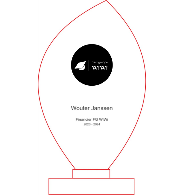 Glas Trophäe 166-5 Lasergravur - Klar / 20 cm / Laser-Gravur