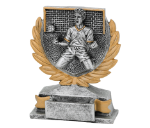 Fussball Trophäe FG 149 - 12 cm / Silber Gold