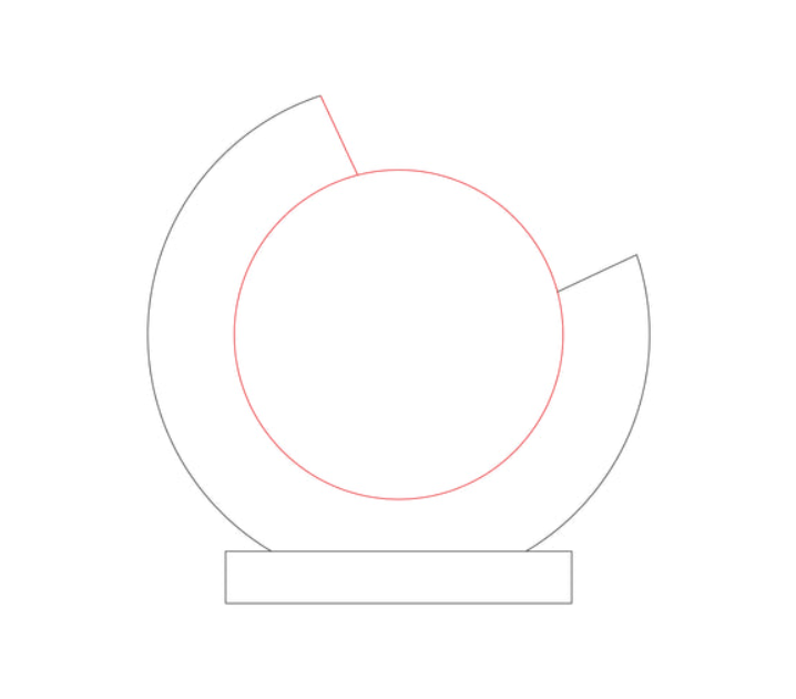 Glas-Holz Award 88651.99 - 195 mm / Klarglas/Hellbraun