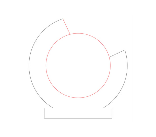 Glas-Holz Award 88651.99 - 195 mm / Klarglas/Hellbraun