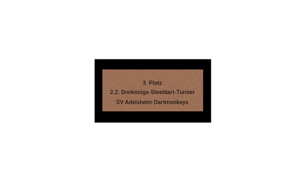Pokalserie X161 Dart - Silber Mehrfarbig / 25 cm