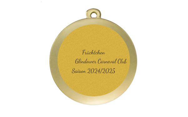 Karnevals Medaille D112K  Ø 50mm - Gold / 50 mm