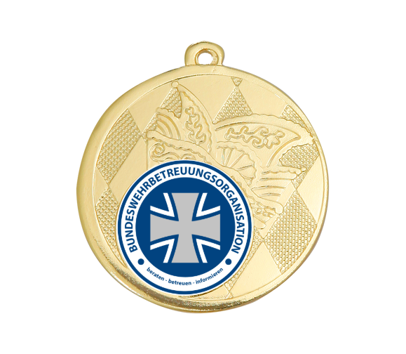 Karnevals Medaille D121 - 50 mm / Gold