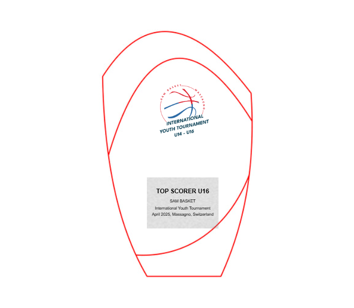 Glas Pokal Rot W55-L - Rot/Transparent / 18.5 cm