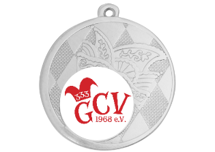 Karnevals Medaille D121 - 50 mm / Silber