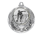 Medaille 028L Ø 40 mm - Silber / 50 mm