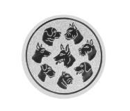 Glas Pokal 8805 blau Schild & Emblem - Silber Blau / 20 cm