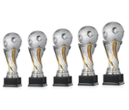 Fußball Pokal 85-3 - Silber Gold / 36 cm