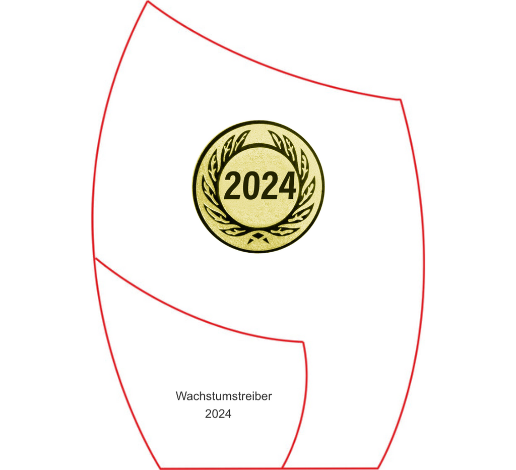 Glas Pokal 8808 Blau Lasergravur - Transparent Blau / 16.5 cm / Laser-Gravur