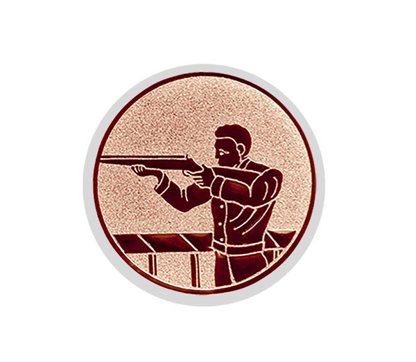 Glastrophäe 136-3 Schild & Emblem - 18 cm / Blau Spiegelglas