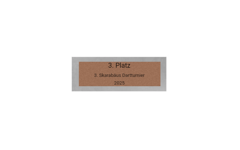 Dart Pokal PFS_009 - 19.5 cm / Silber Mehrfarbig