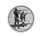 Glas Pokal 8805 blau Schild & Emblem - Silber Blau / 18 cm